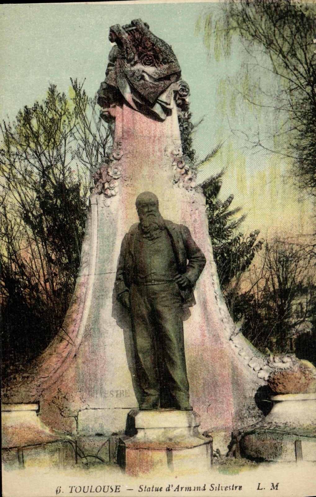 CPA Toulouse Statue d Armand Silvestre