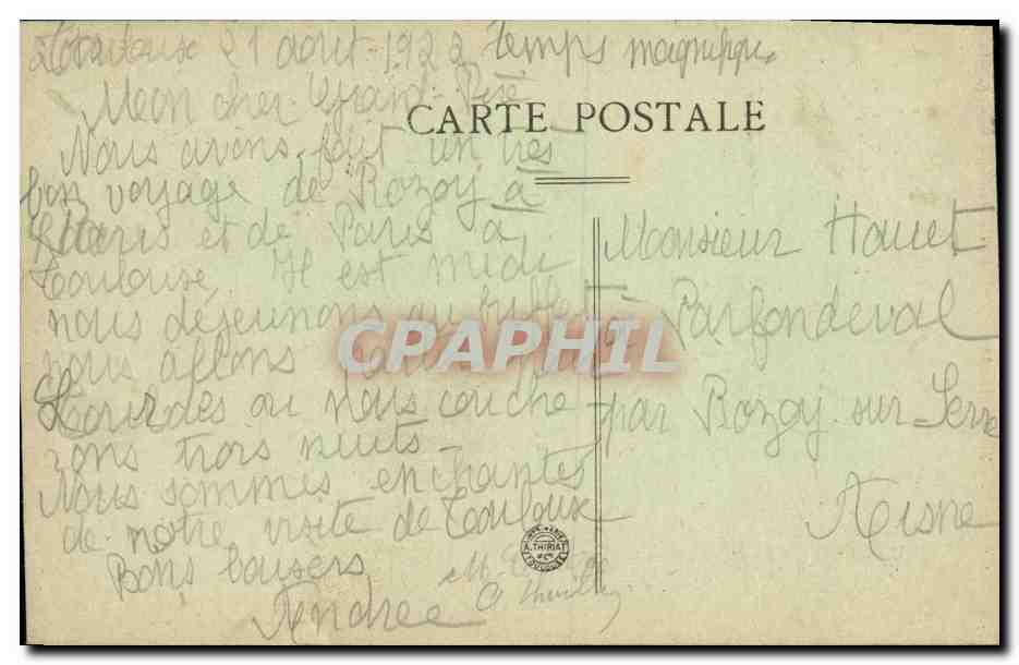 CPA Toulouse Eglise Basilique Saint Sernin — Verso