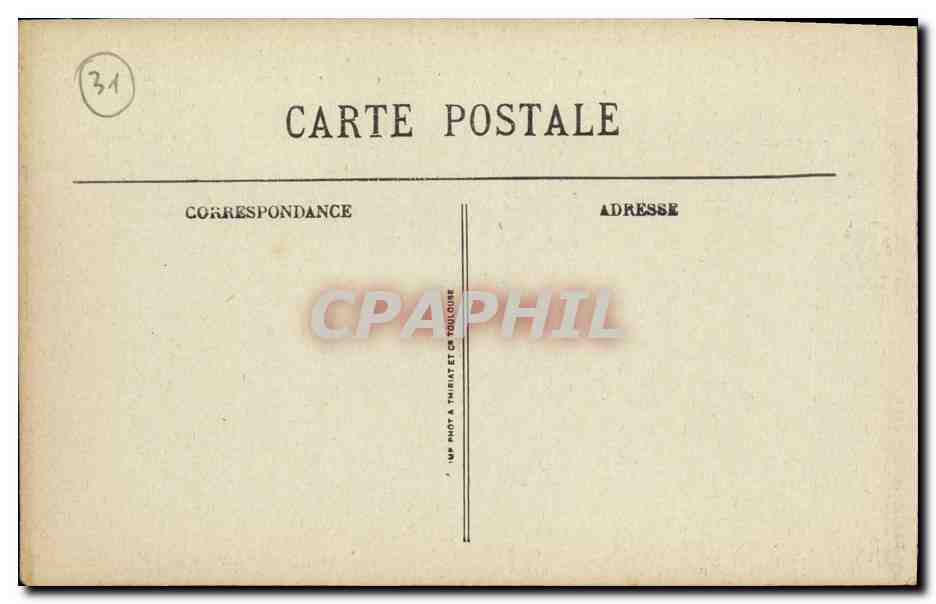 CPA Toulouse Jardin du Musee et Tour du Cloitre des Augustins — Verso