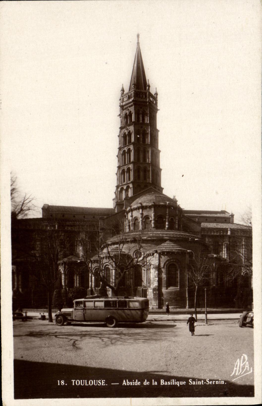 Toulouse — Abside de la Basilique Saint-Sernin — Phototypie Tarnaise, Albi