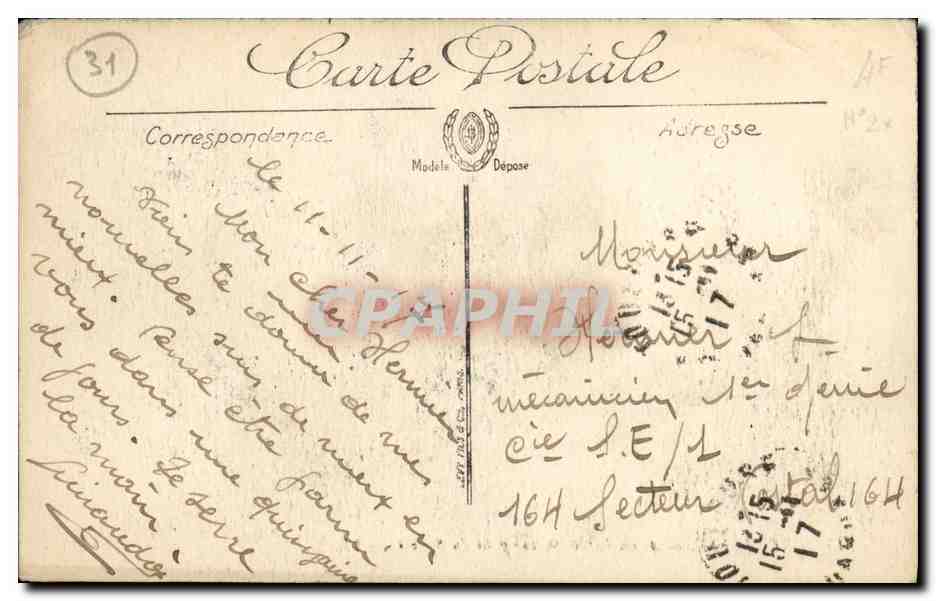 CPA Toulouse Allees Lafayette Vue Prise du Square — Verso