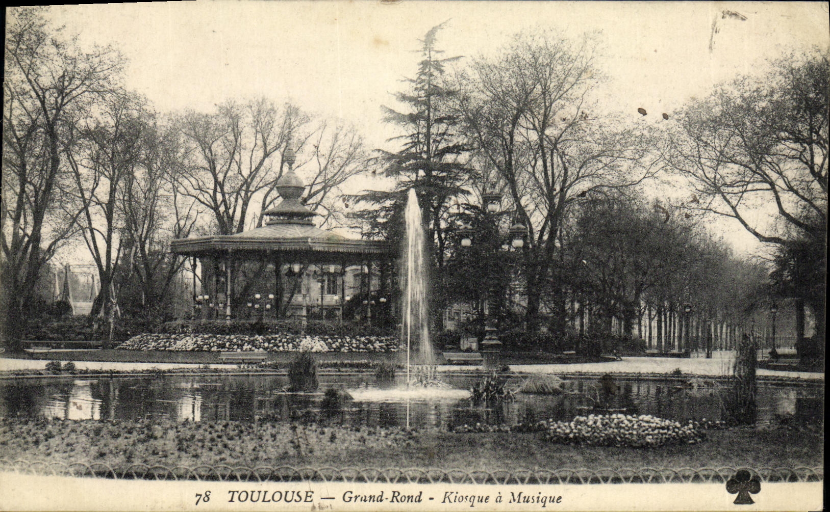 CPA Toulouse Grand Rond Kiosque a musique 