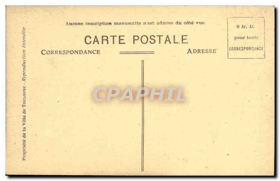 CPA Toulouse Musee d Histoire Naturelle Salle Lartet et Cartailhac Entree Dinosaure Squelette — Rückseite