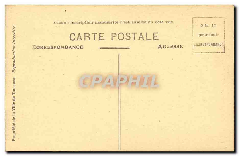 CPA Toulouse Musee d Histoire Naturelle Eile Cartailhac — Rückseite