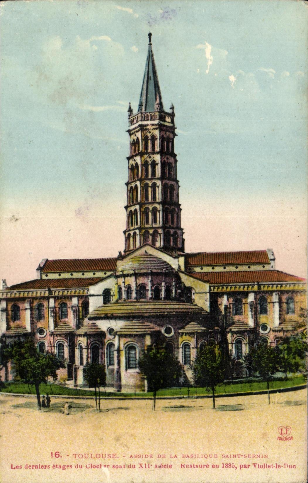 CPA Toulouse Abside de la basilique Saint Sernin 