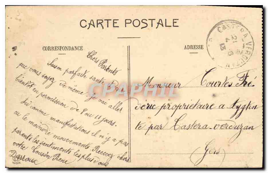 Toulouse — Une Pelouse du Jardin Royal — Éditeur : P. de la Fontaine, Toulouse — Reverso