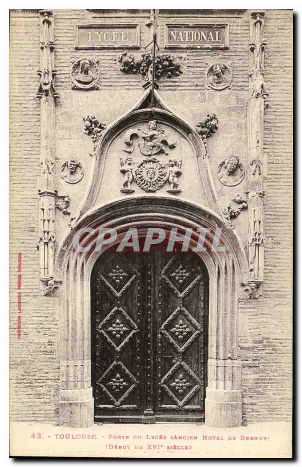 CPA Toulouse Porte Du Lycee Ancin hotel du Bernuy 