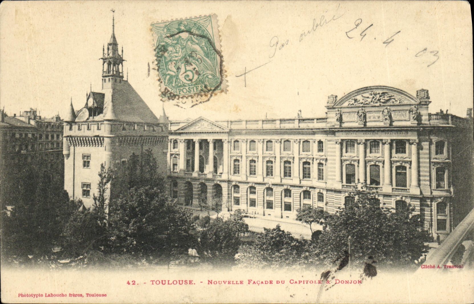 CPA Toulouse Nouvelle Facade Du Capitole