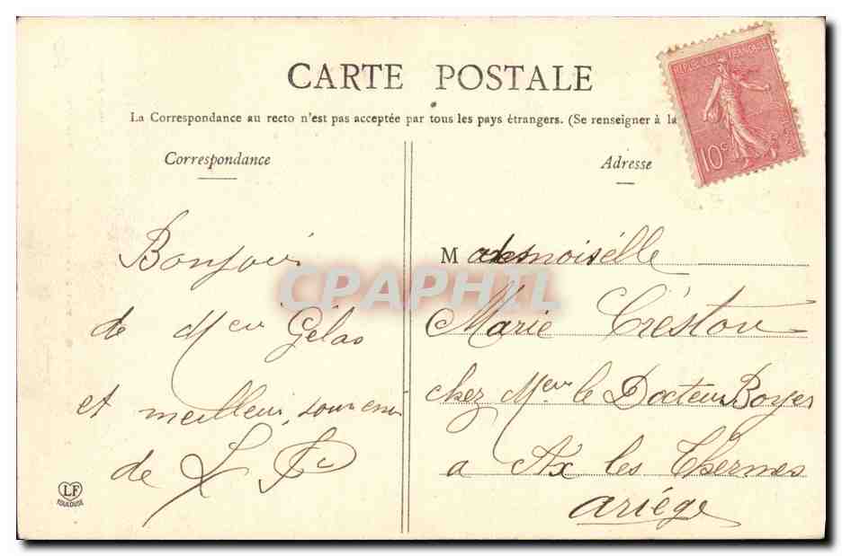 CPA Toulouse Porte de l eglise de la Dalbade — Verso
