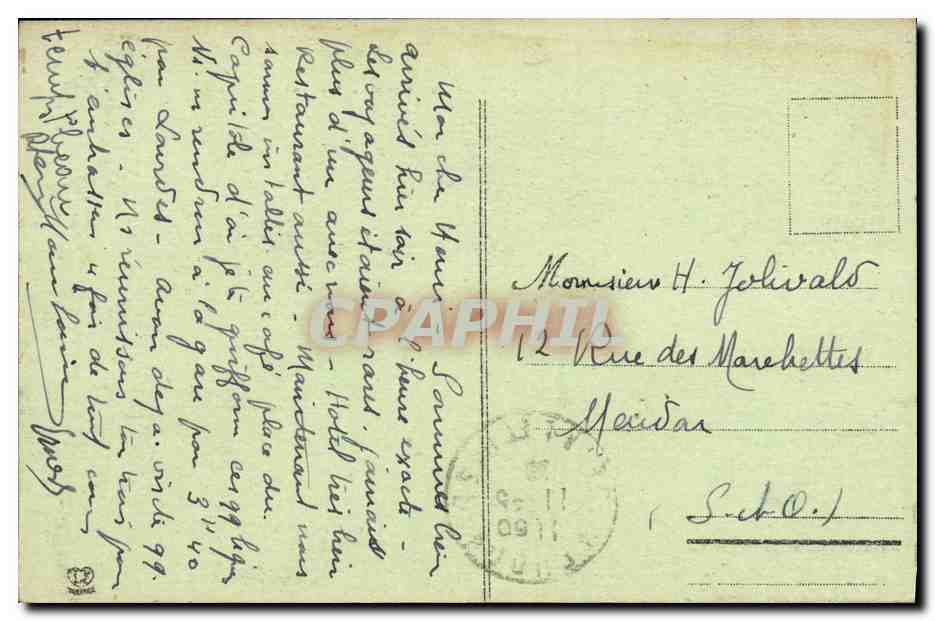 CPA Toulouse Vue Generale Prise du Clocher de la Dalbade — Verso