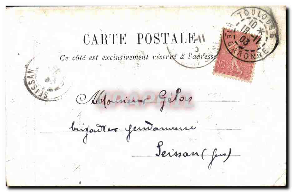 Toulouse — Saint-Étienne. Cathédrale — L. S. J. n° 2. — Verso