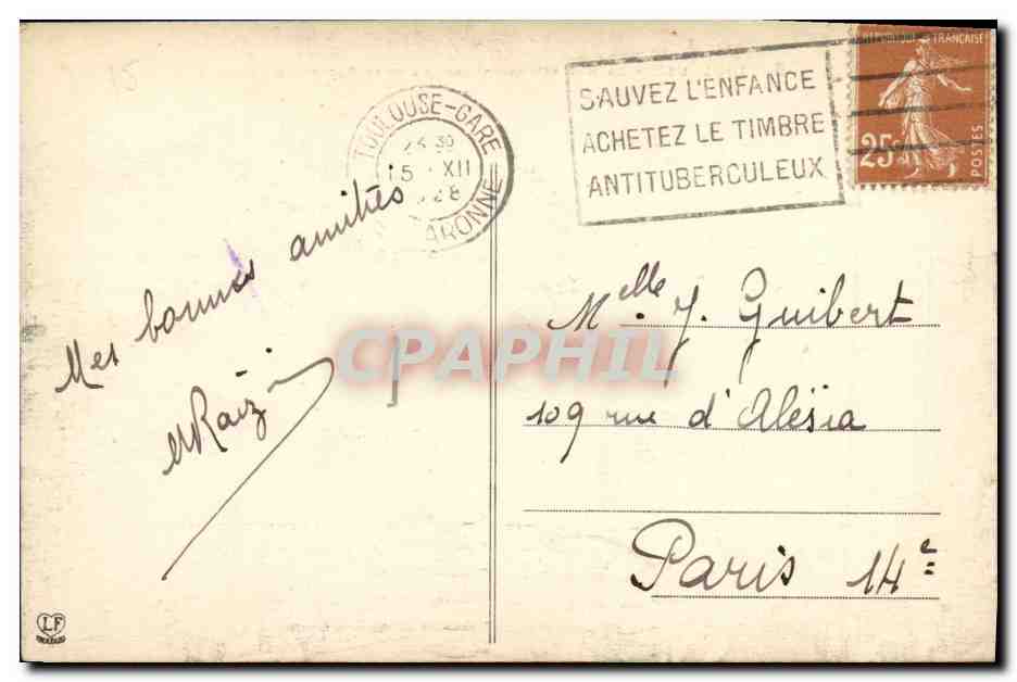 Toulouse - La Rue d'Alsace-Lorraine et le Square du Capitole — Verso