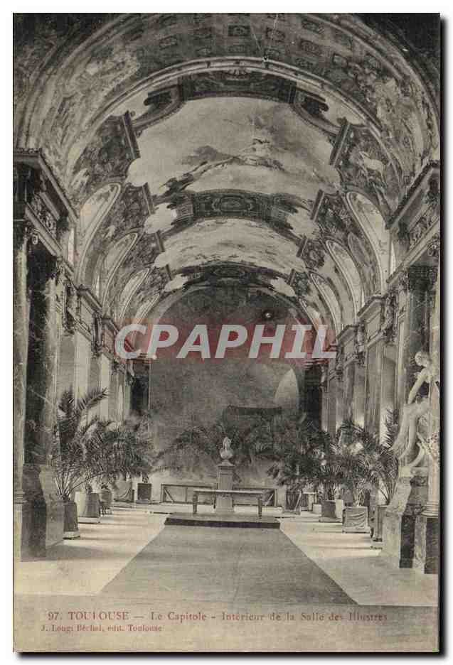 Toulouse — Das Capitole — Innenansicht der Salle des Illustres — J. Lougè Béchel, Verlag Toulouse