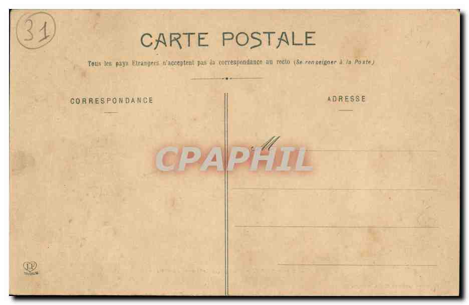 CPA Toulouse Cour De L Hotel De Pierre — Verso