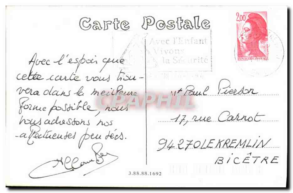 REPRO Portes Vue Generale Le Chateau — Rückseite