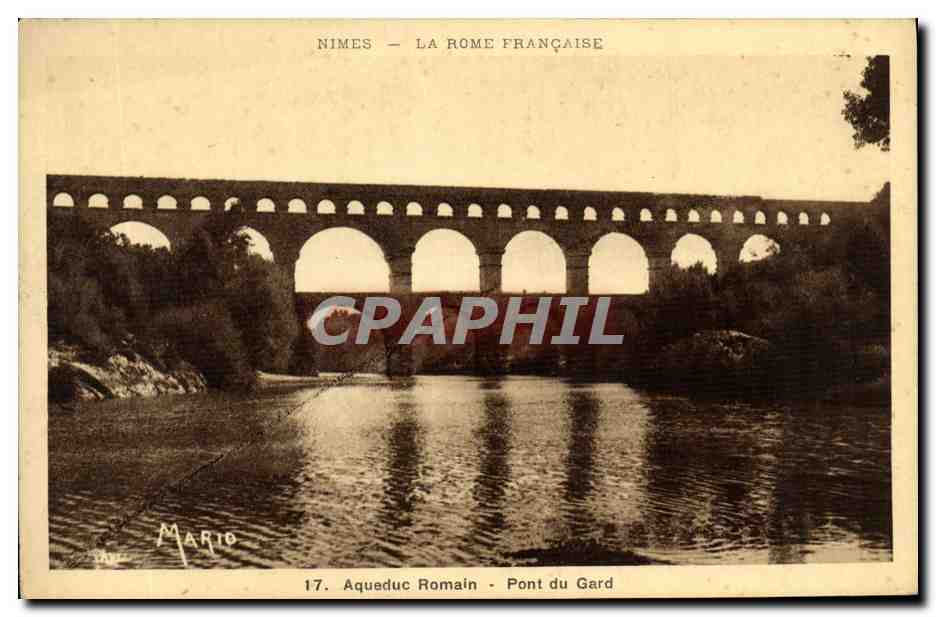 CPA Nimes La Rome Francaise Aqueduc Romain pont du Gard