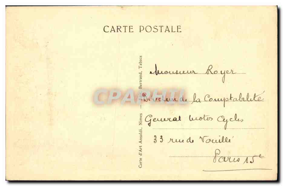 CPA Nimes La Rome Francaise Aqueduc Romain pont du Gard — Rückseite