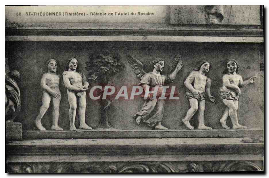 CPA Saint Thegonnec Retable de L Autel du Rosaire