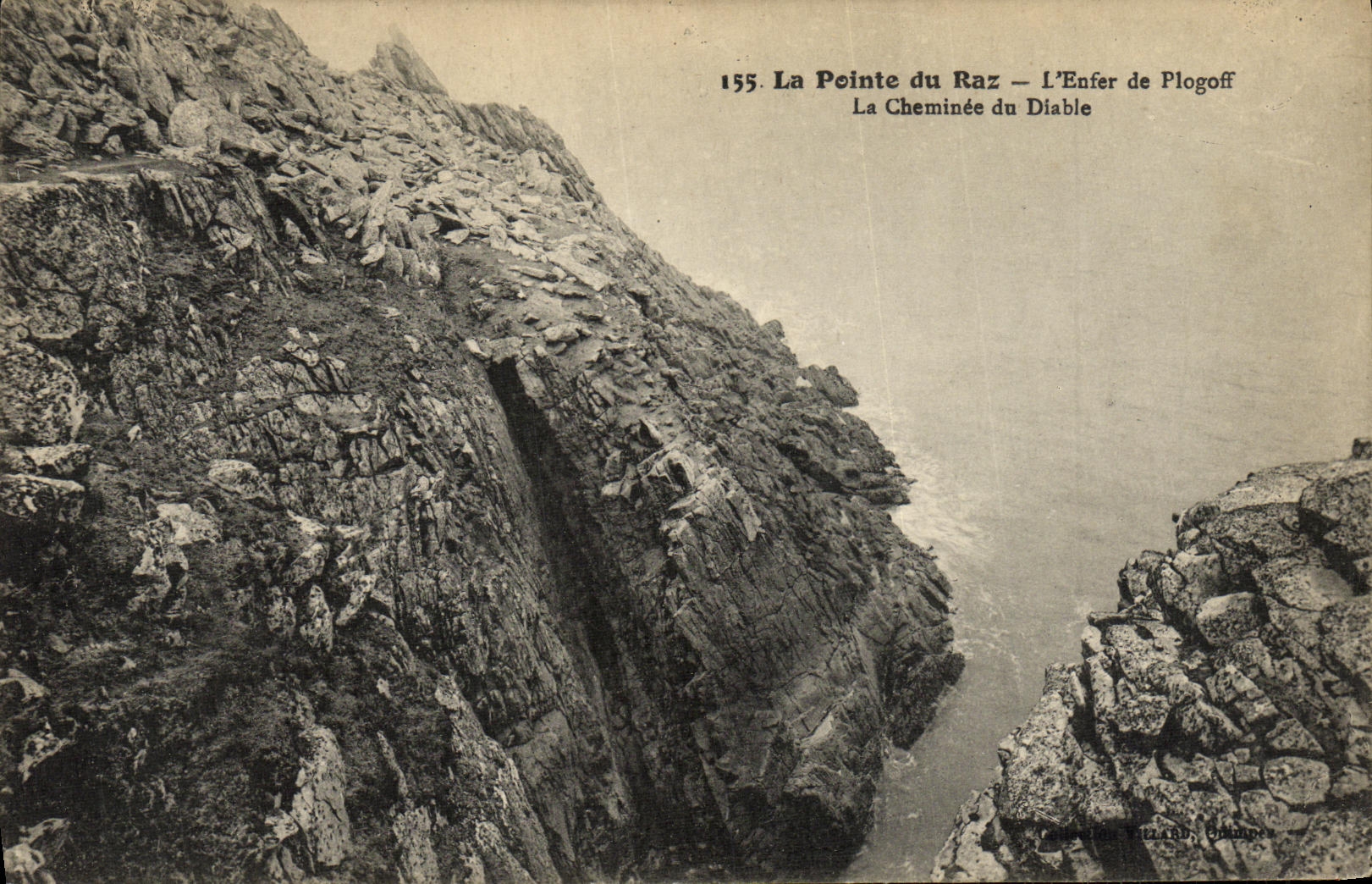 CPA Morlaix La Pointe du Rau L Enfer de Plogoff La Cheminee du Diable