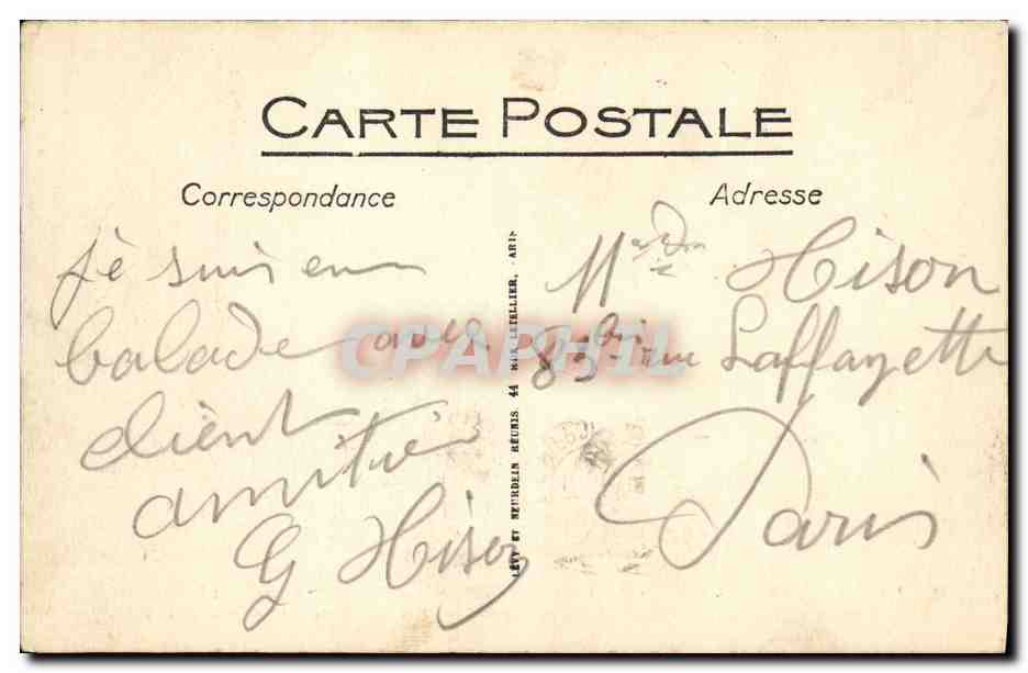 CPA Le Pointe Du Raz Les Recifs Gorleik Gorlegreiz et Gorlepell qui portent le phare de la vielle et la tourelle plate — Rückseite