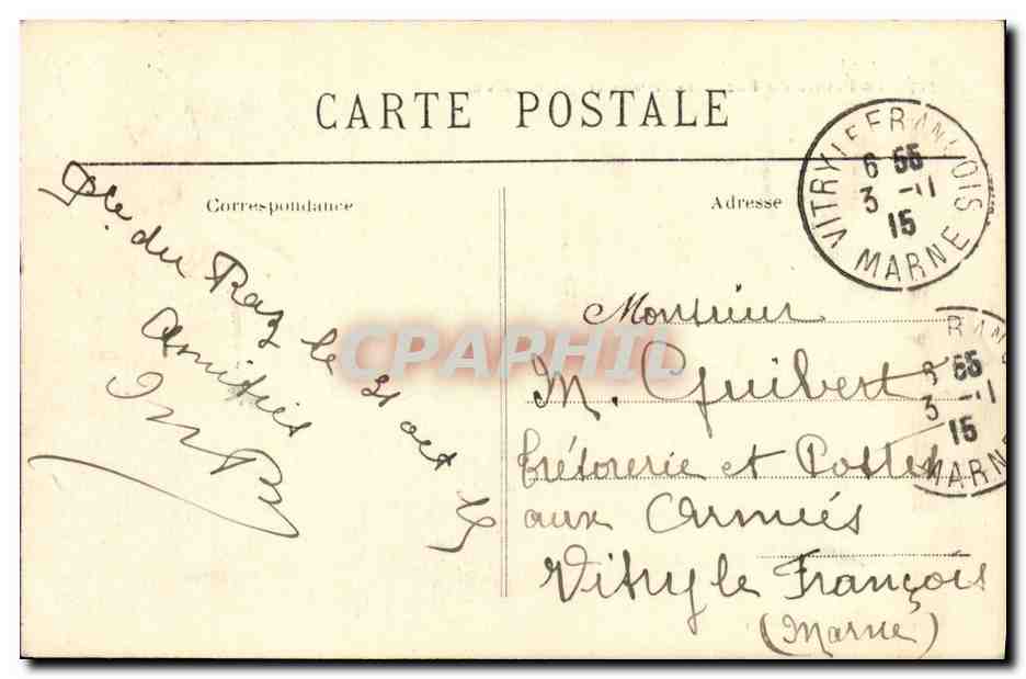 CPA La Pointe Du Raz Le Poste de Telegraphie Sans fil — Rückseite