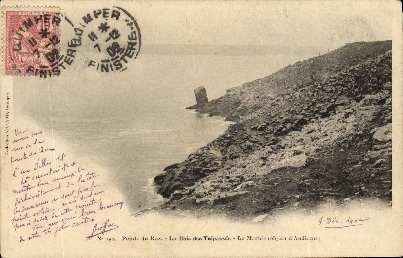 CPA Pointe Du Raz La baie des Trepasses Le menghir Region d Audierne