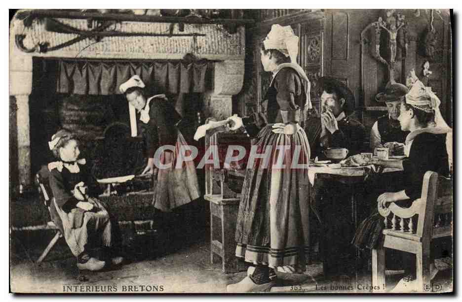 CPA Interieurs Bretons Folklore