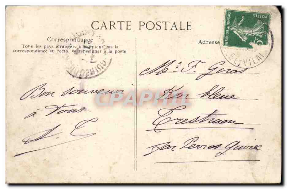 CPA Interieurs Bretons Folklore — Verso