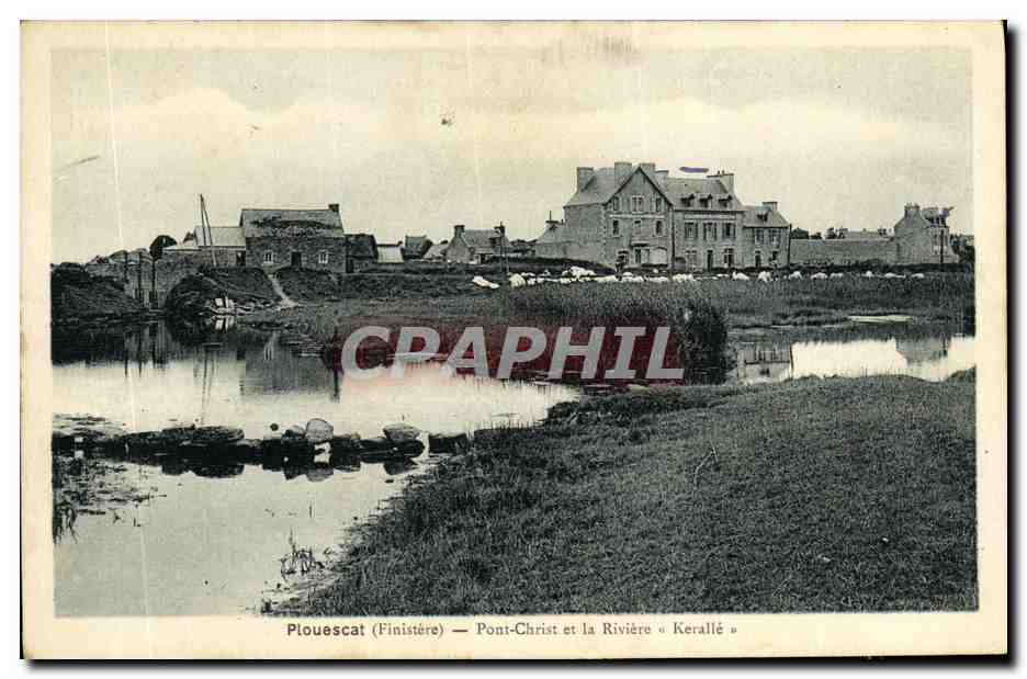 CPA Plouescat Pont Christ et la Riviere Keralle