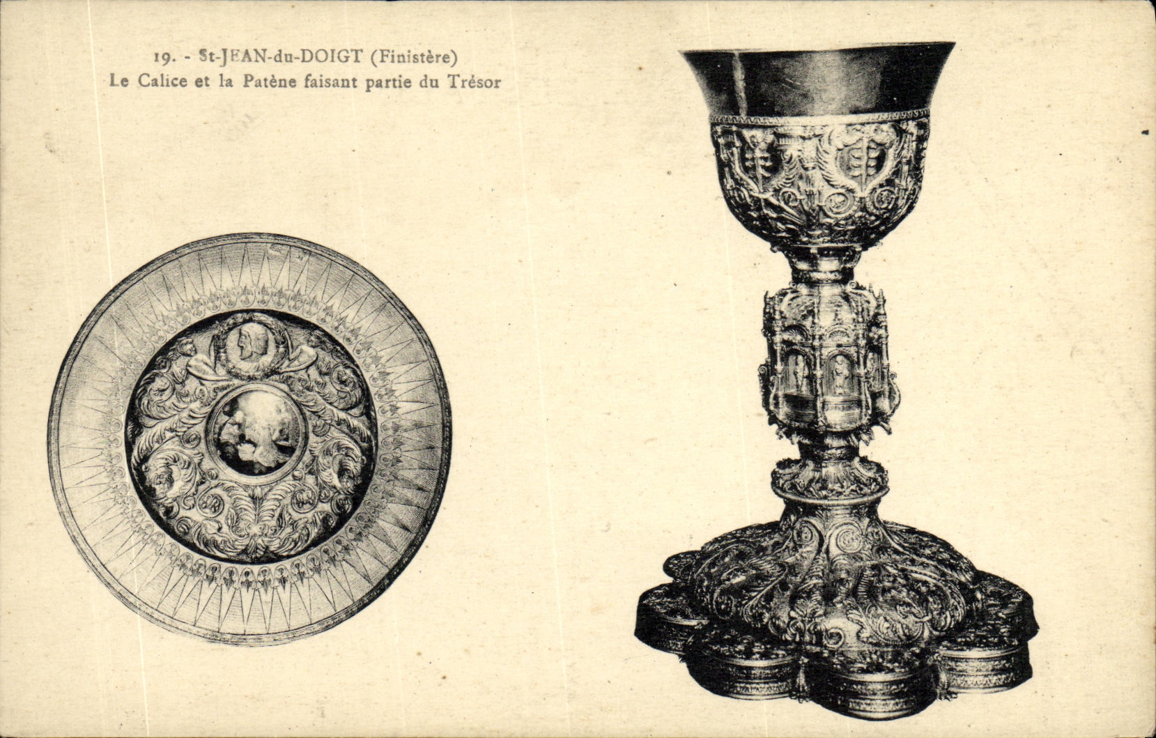 CPA Saint Jean Du Doigt Le Tresor Le calice et la patene 