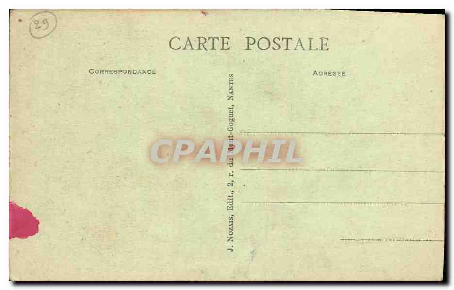 CPA Beg Meil Un Gros Rocher en Equilibre — Verso