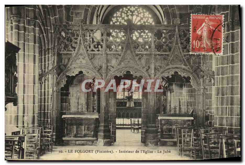 CPA Le Folgoet Interieur de L Eglise Le Jube