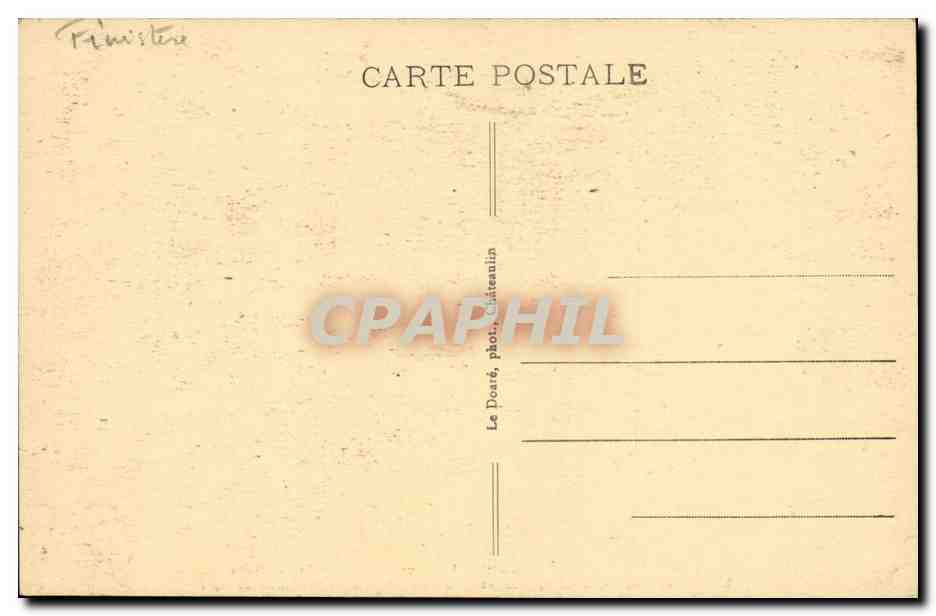 CPA Locronan Interieur de la chapelle de Penity — Rückseite