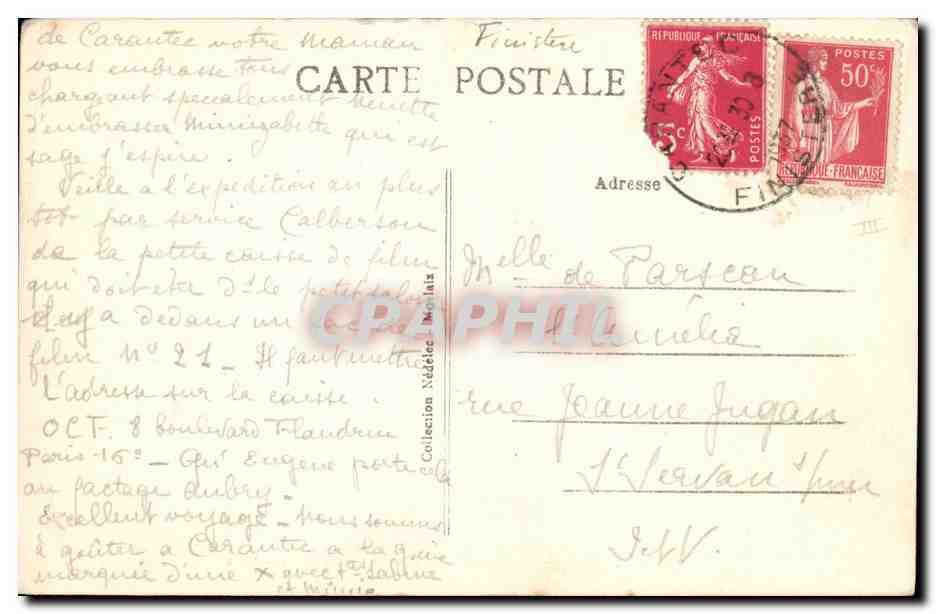 CPA Carantec Vue Prise du Bois de Sapias de Pen a Lann — Rückseite