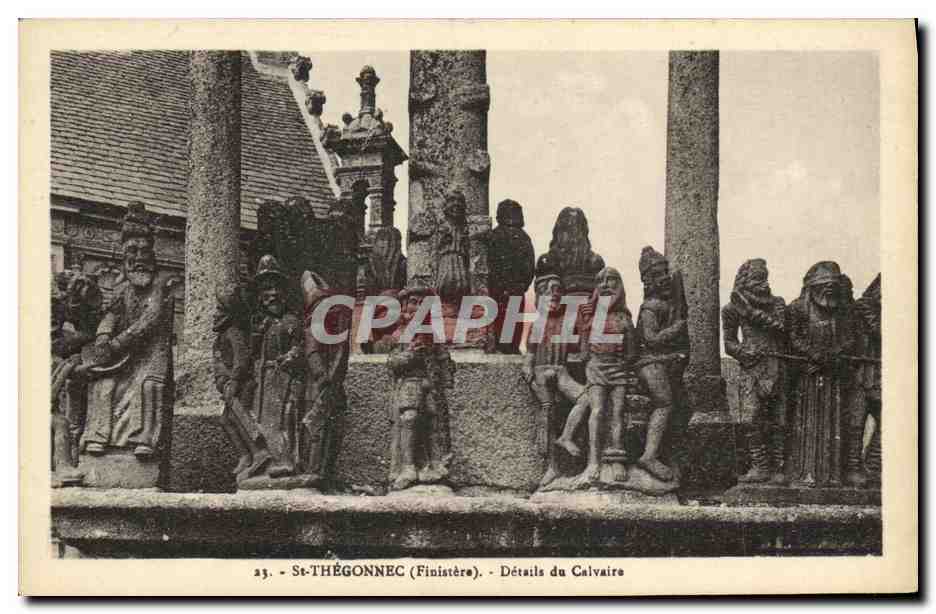 CPA St Thegonnec Details du Calvaire