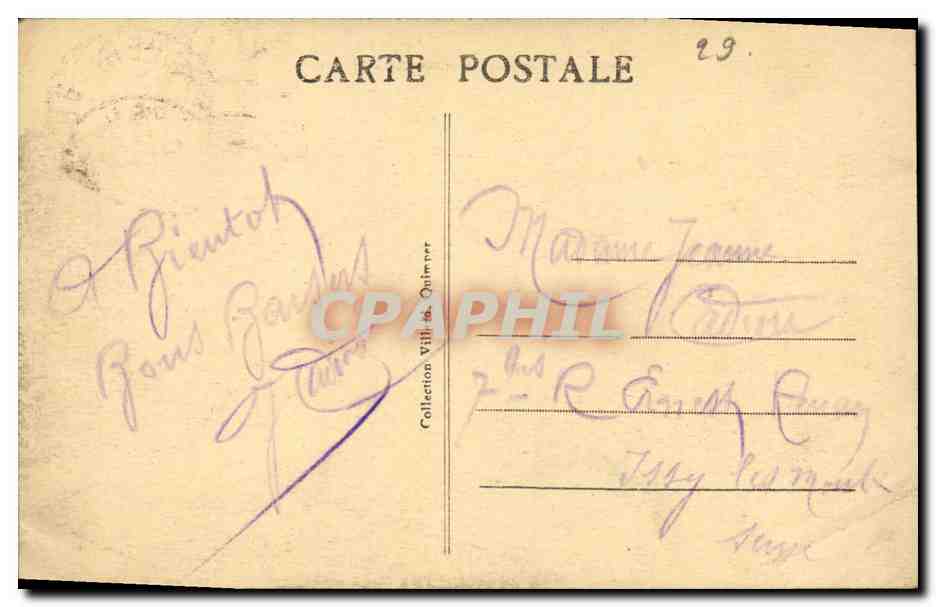 CPA Beg Meil Vue Generale de La Pointe Bateaux — Rückseite