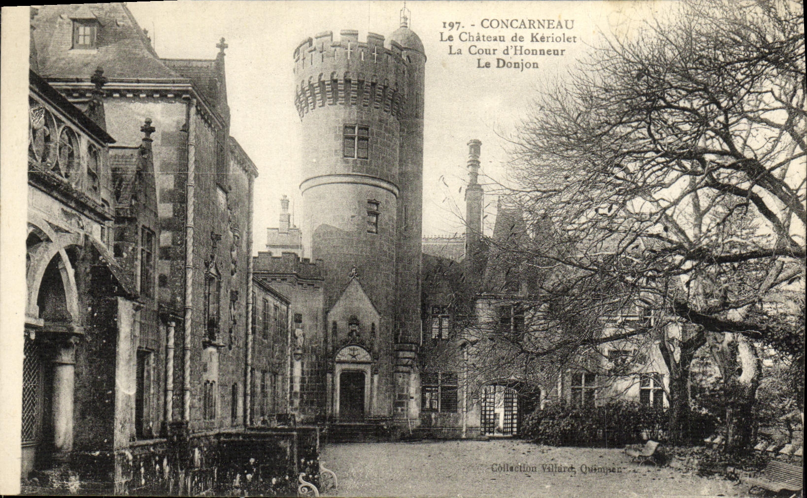 CPA Concarneau Le Chateau de Keriolet La cour d honneur Le donjon