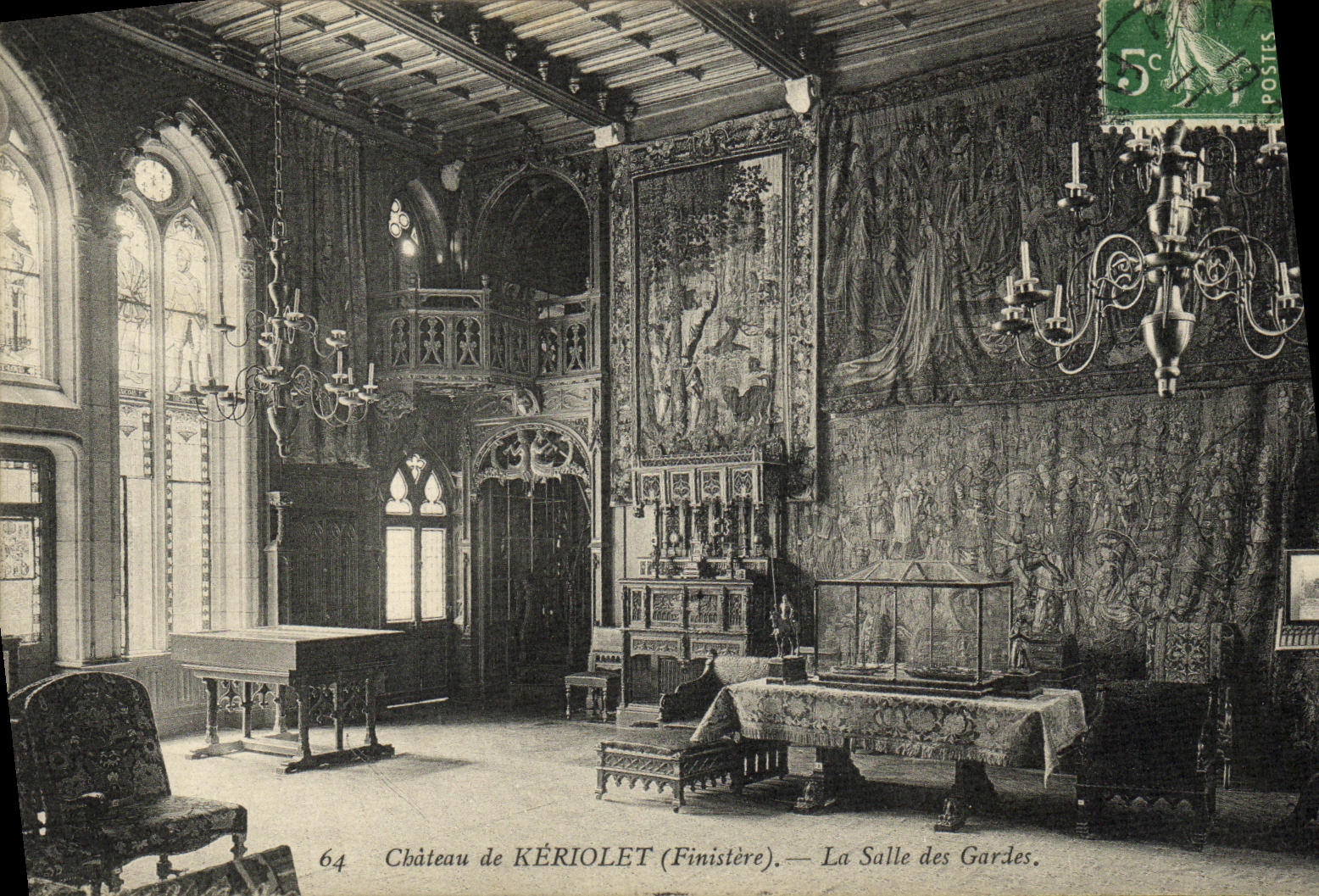 CPA Chateau de Keriolet La salle des Gardes