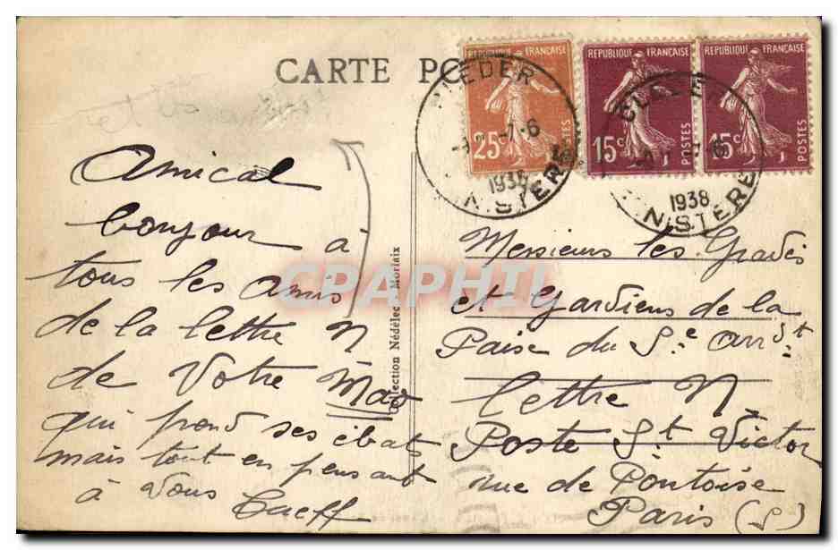 CPA Cleder L Anse de Rochar Vatez — Rückseite