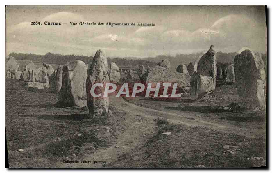 CPA Carnac Vue Generale des Alignements de Kermario