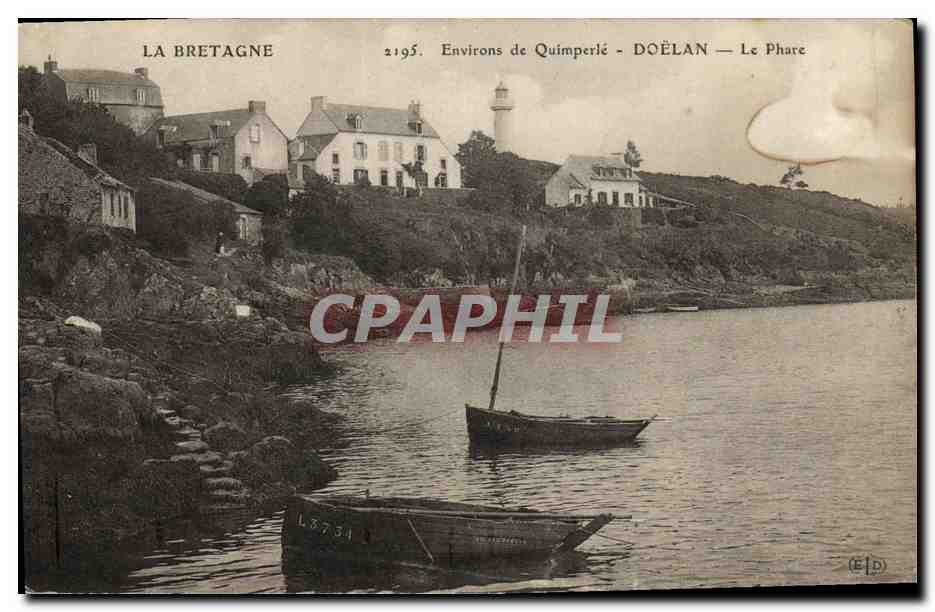 CPA Environs de Quimperle Doelan Le Phare
