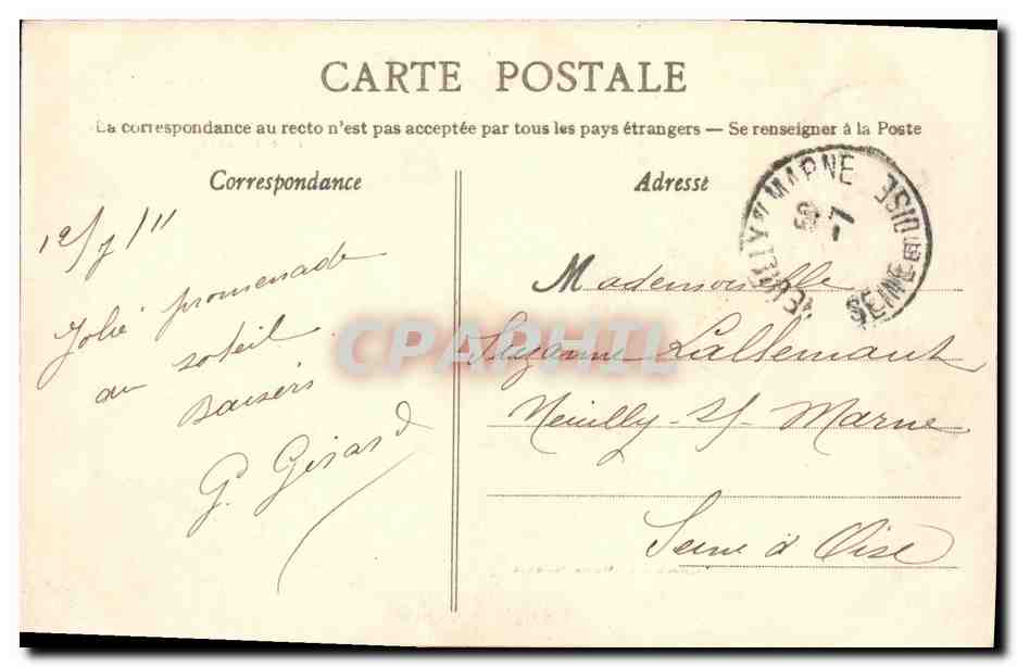 CPA Tregunc La Pierre termlante connue dans les pays sous le nom de pierre des Cocus Enfants Folklore — Rückseite