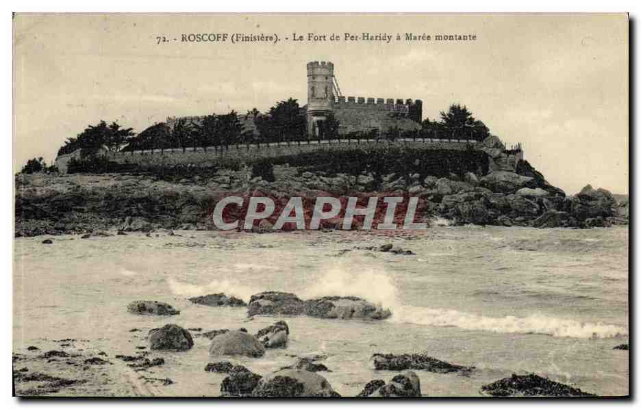CPA Roscoff Le Fort de Per Haridy a Maree montante