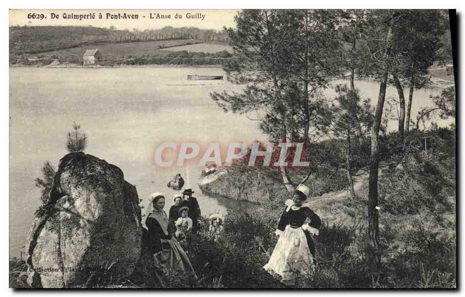 CPA De Quimperle a Pont Aven L Anse du Guilly Folklore 
