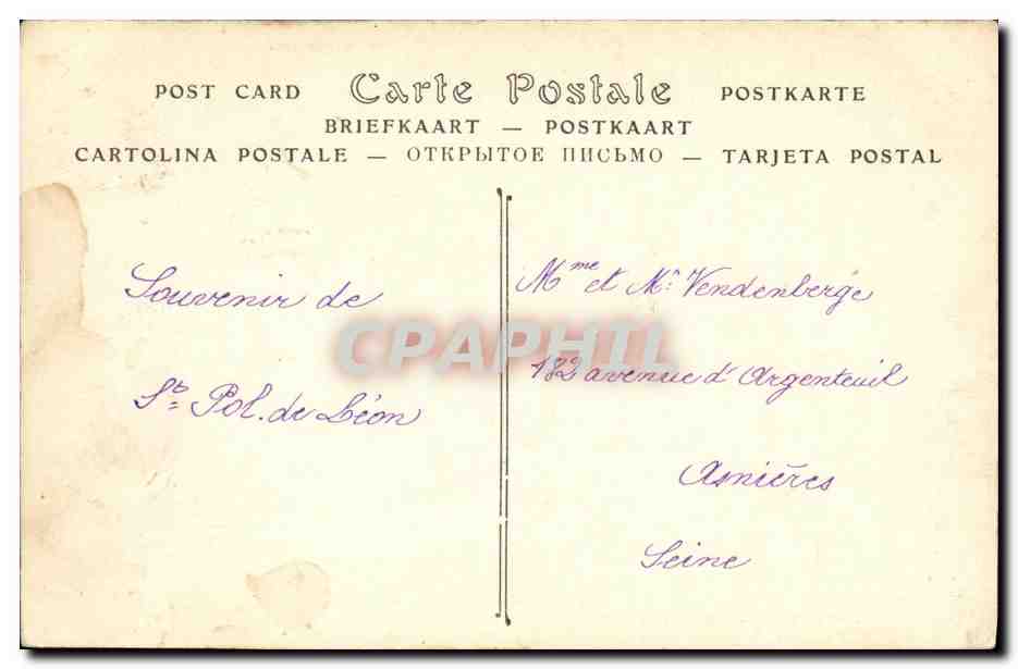 CPA Saint Pol de Leon Pempoul la jetee — Rückseite