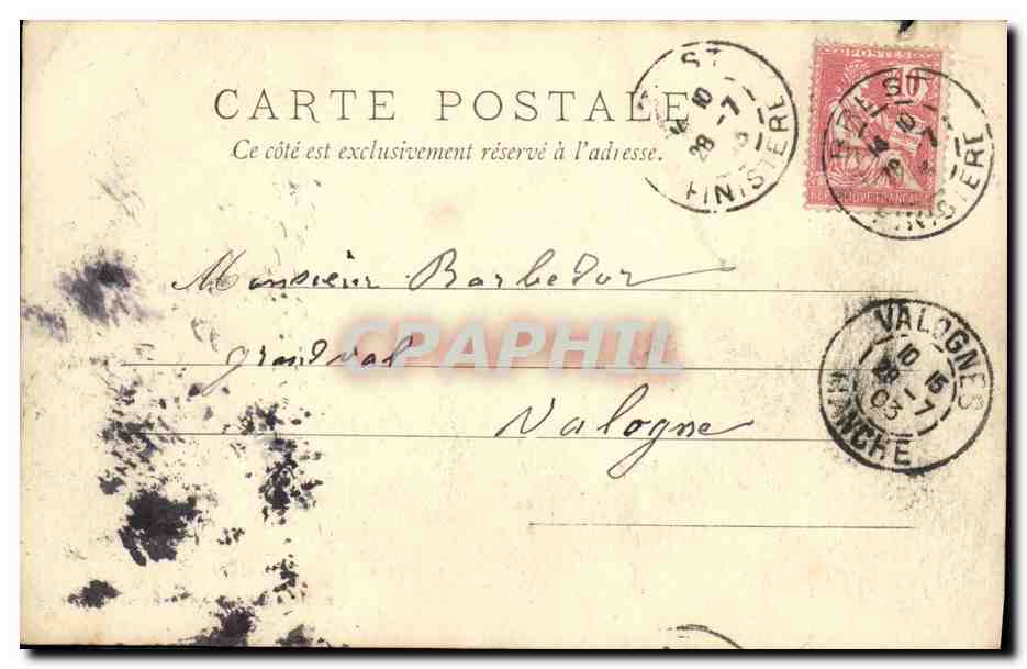 CPA St Pol de Leon Dolmens Enfants — Rückseite