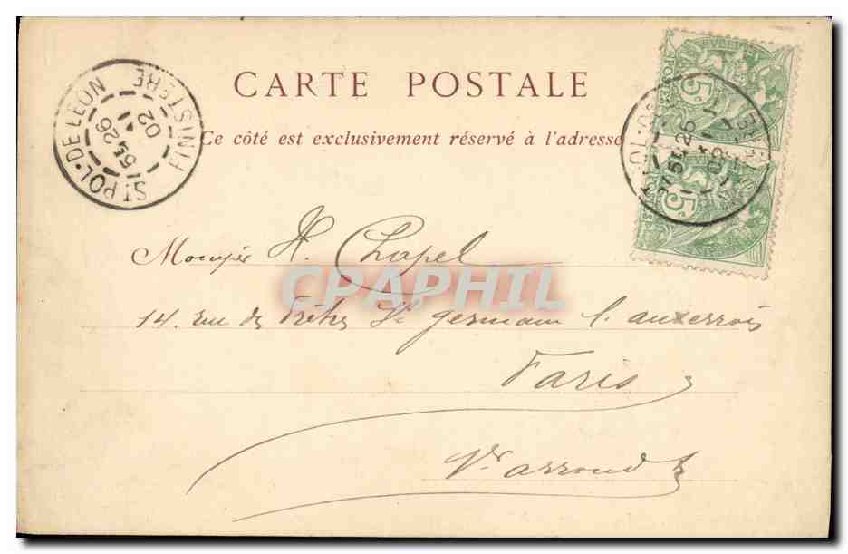 CPA Saint Pol de Leon Le Calvaire — Rückseite