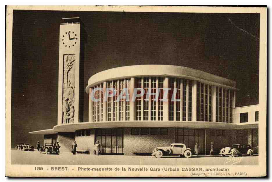 CPA Brest Photo marquette de la Nouvelle Gare