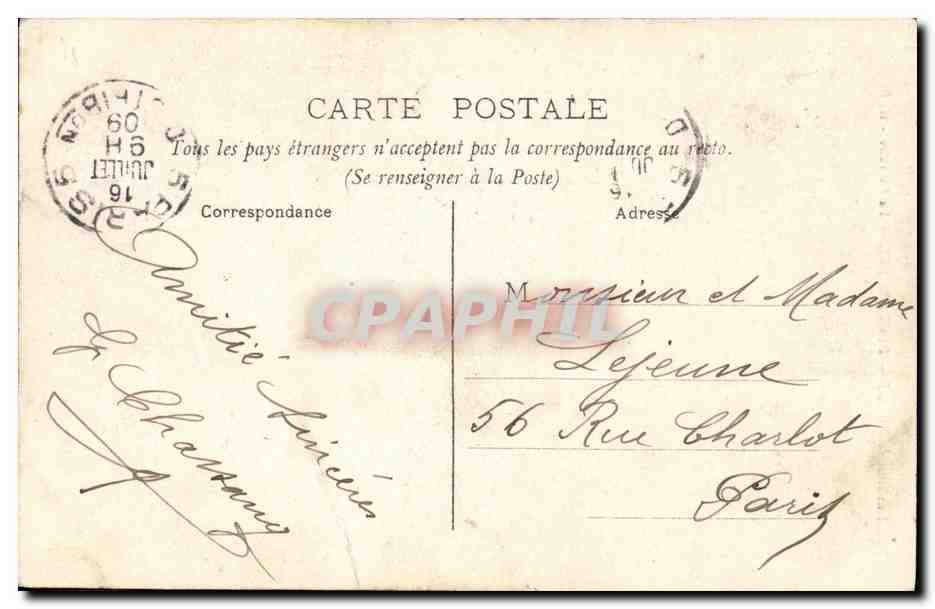 CPA Environs de Brest Plougastel Le Calvaire — Rückseite