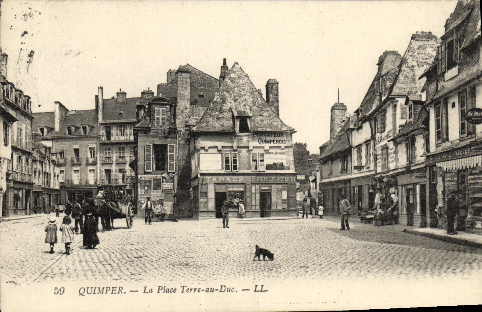 CPA Quimper La Place Terre au Duc